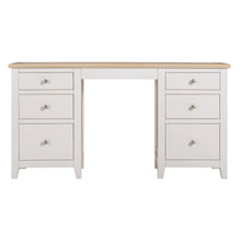 Marlborough Natural Linen Double Pedestal Dressing Table
