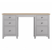 Marlborough Dove Grey Double Pedestal Dressing Table