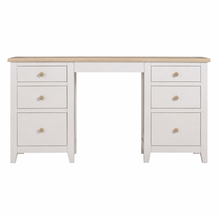 Marlborough Natural Linen Double Pedestal Dressing Table