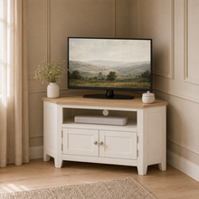 Marlborough Natural Linen Corner TV Stand