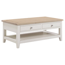 Marlborough Natural Linen Coffee Table with Drawers