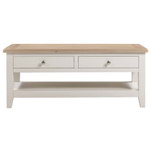 Marlborough Natural Linen Coffee Table with Drawers