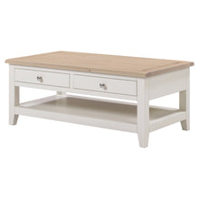 Marlborough Natural Linen Coffee Table with Drawers
