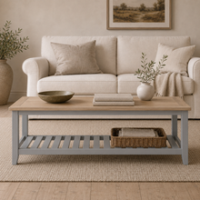 Marlborough Dove Grey Large Slatted Coffee Table