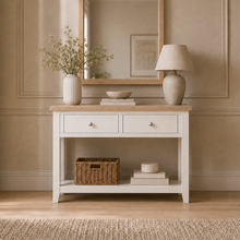 Marlborough Natural Linen Small Console Table