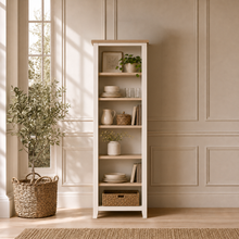 Marlborough Natural Linen Tall Slim Bookcase