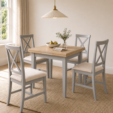 Marlborough Dove Grey Square Extending Dining Table