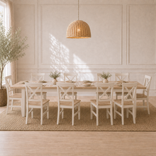 Marlborough Natural Linen 8-12 Extending Dining Table