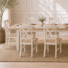 Marlborough Natural Linen 8-12 Extending Dining Table