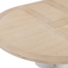 Marlborough Natural Linen 4-6 Seater Round Extending Dining Table