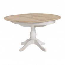 Marlborough Natural Linen 4-6 Seater Round Extending Dining Table