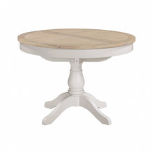 Marlborough Natural Linen 4-6 Seater Round Extending Dining Table