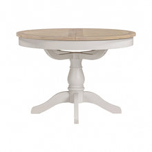 Marlborough Natural Linen 4-6 Seater Round Extending Dining Table