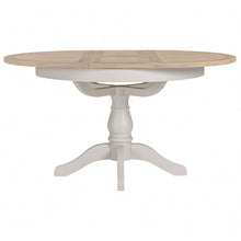 Marlborough Natural Linen 4-6 Seater Round Extending Dining Table