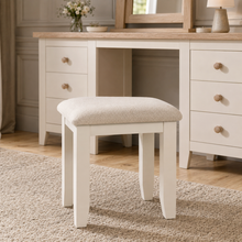 Marlborough Natural Linen Dressing Table Stool