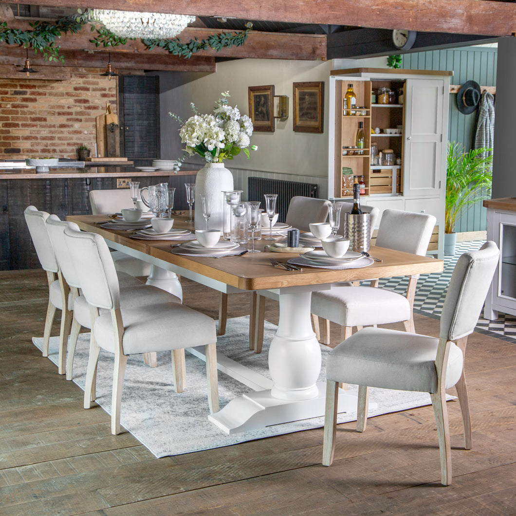 Clover Painted Large Extending Dining Table (2.2 m-2.6 m)