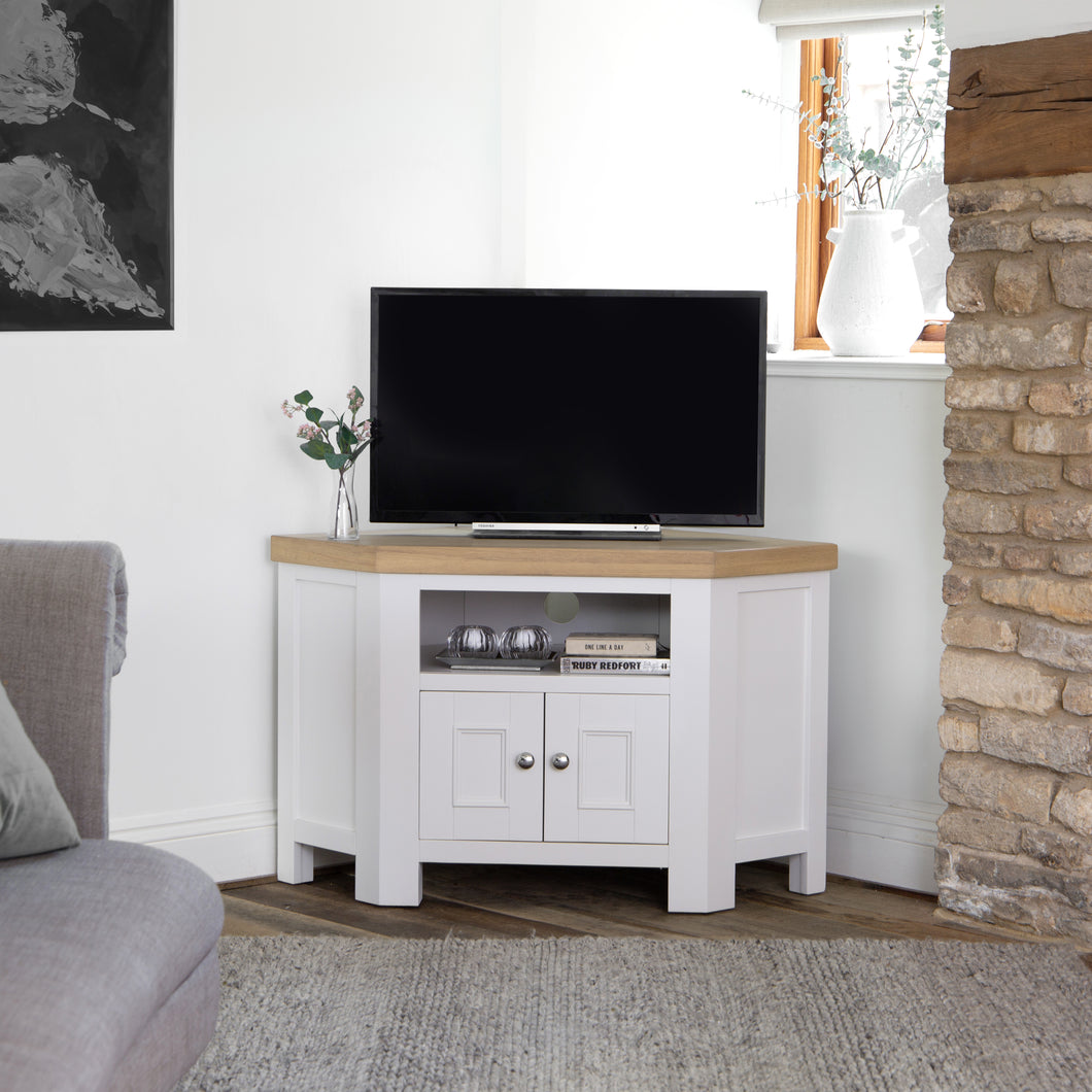 Clover Painted Corner TV Unit
