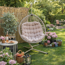 Cairns Deluxe Rope Hanging Egg Chair | Cream