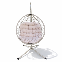 Cairns Deluxe Rope Hanging Egg Chair | Cream