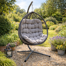 Cairns Deluxe Rope Hanging Egg Chair | Grey