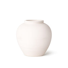 Large Antique Off White Ceramic Vase