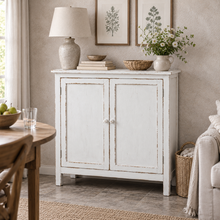 Heritage Distressed Chalk White Two Door Cabinet