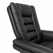 Charlton Swivel Recliner & Footstool | Black