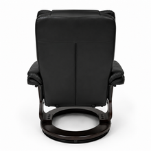 Charlton Swivel Recliner & Footstool | Black