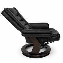Charlton Swivel Recliner & Footstool | Black