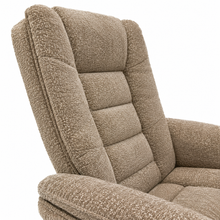 Charlton Swivel Recliner & Footstool | Khaki