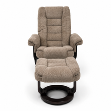 Charlton Swivel Recliner & Footstool | Khaki