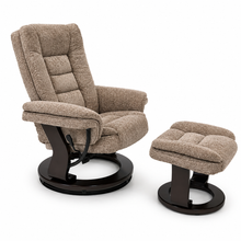 Charlton Swivel Recliner & Footstool | Khaki
