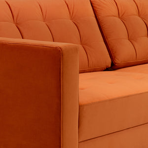 Chelsea Velvet Rust 2 Seater Sofa