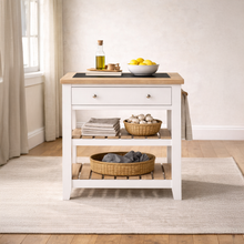 Chester Classic Cream Small Kitchen Island with Black Granite Top