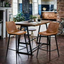 Edward Faux Leather Bar Stool | Tan