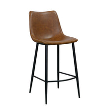 Edward Faux Leather Bar Stool | Tan
