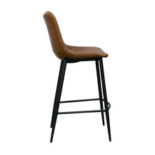 Edward Faux Leather Bar Stool | Tan