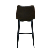 Edward Faux Leather Bar Stool | Dark Brown