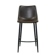 Edward Faux Leather Bar Stool | Dark Brown