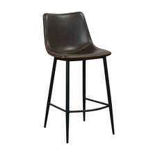 Edward Faux Leather Bar Stool | Dark Brown