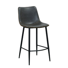 Edward Faux Leather Bar Stool | Grey