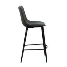 Edward Faux Leather Bar Stool | Grey