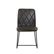 Louis Faux Leather Dining Chair | Dark Brown