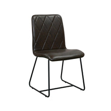 Louis Faux Leather Dining Chair | Dark Brown