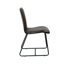 Louis Faux Leather Dining Chair | Dark Brown