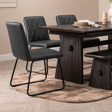 Louis Faux Leather Dining Chair | Grey