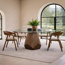 Aura Noir Hex Dining Table | Walnut