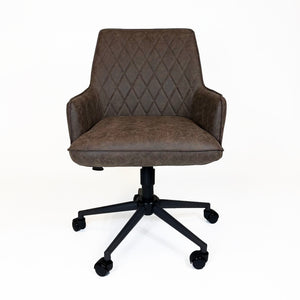 Industrial Diamond Office Chair | Brown