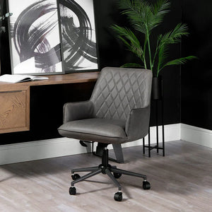 Industrial Diamond Office Chair | Grey