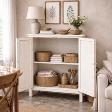 Heritage Distressed Chalk White Two Door Cabinet